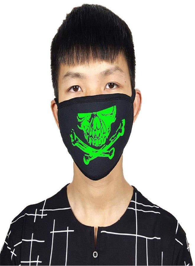 فريتراز قناع وجه وفم قطني مضيء في الظلام من VRITRAZ، مضاد للغبار والتلوث، مناسب للرجال والنساء، BigDanger BigTeeth - Image 4